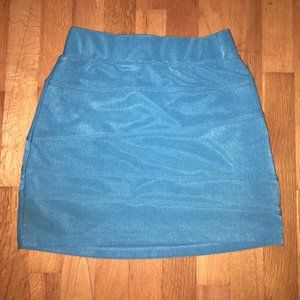 Cerulean Blue Mini Skirt